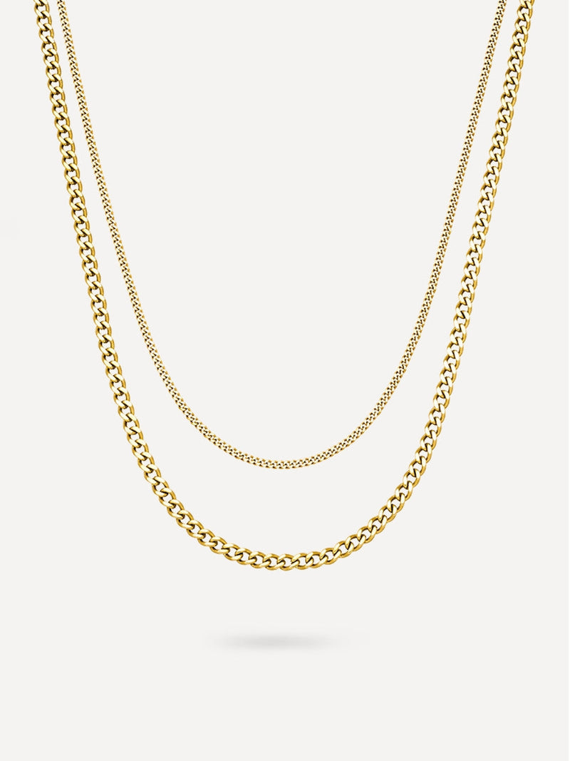 Collar Doble Cadena de Alma Sotelo — Dorado