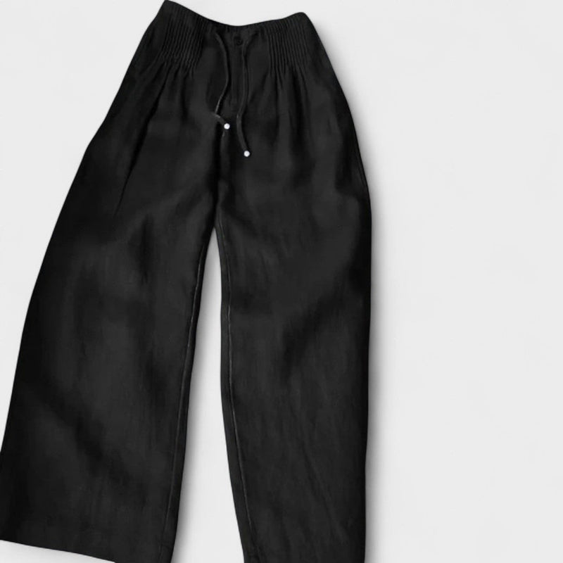 Ángeles | Pantalón amplio de algodón y lino