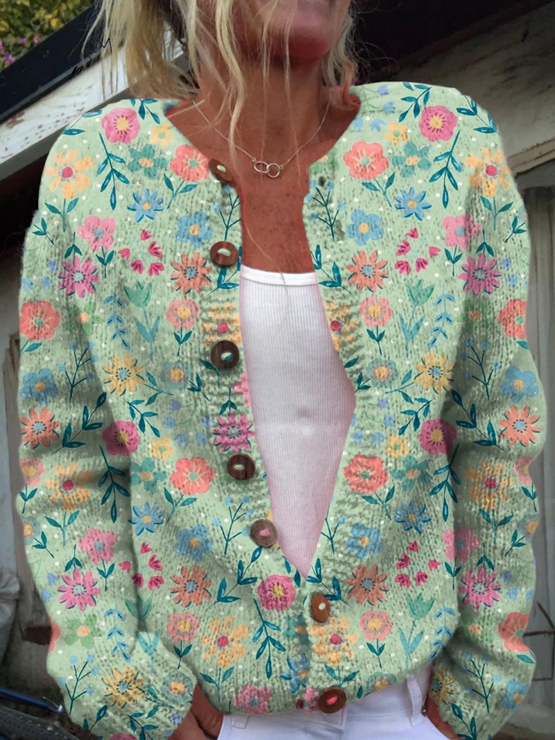 Foxfield | Cárdigan Floral Vintage para Mujeres