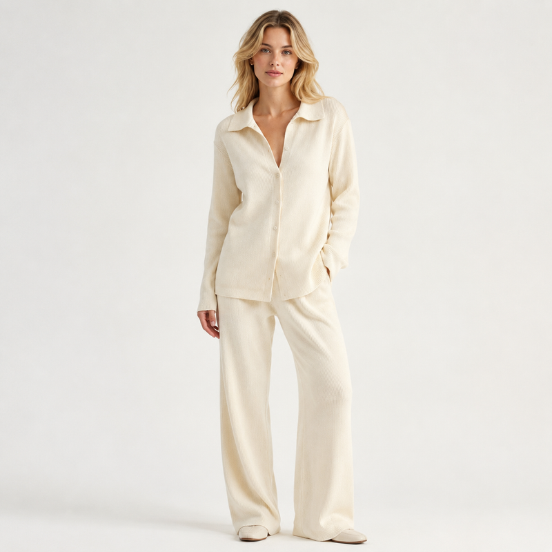 Conjunto de Punto Siena — Cárdigan y Pantalón de Alma Sotelo — foto 1 de 5