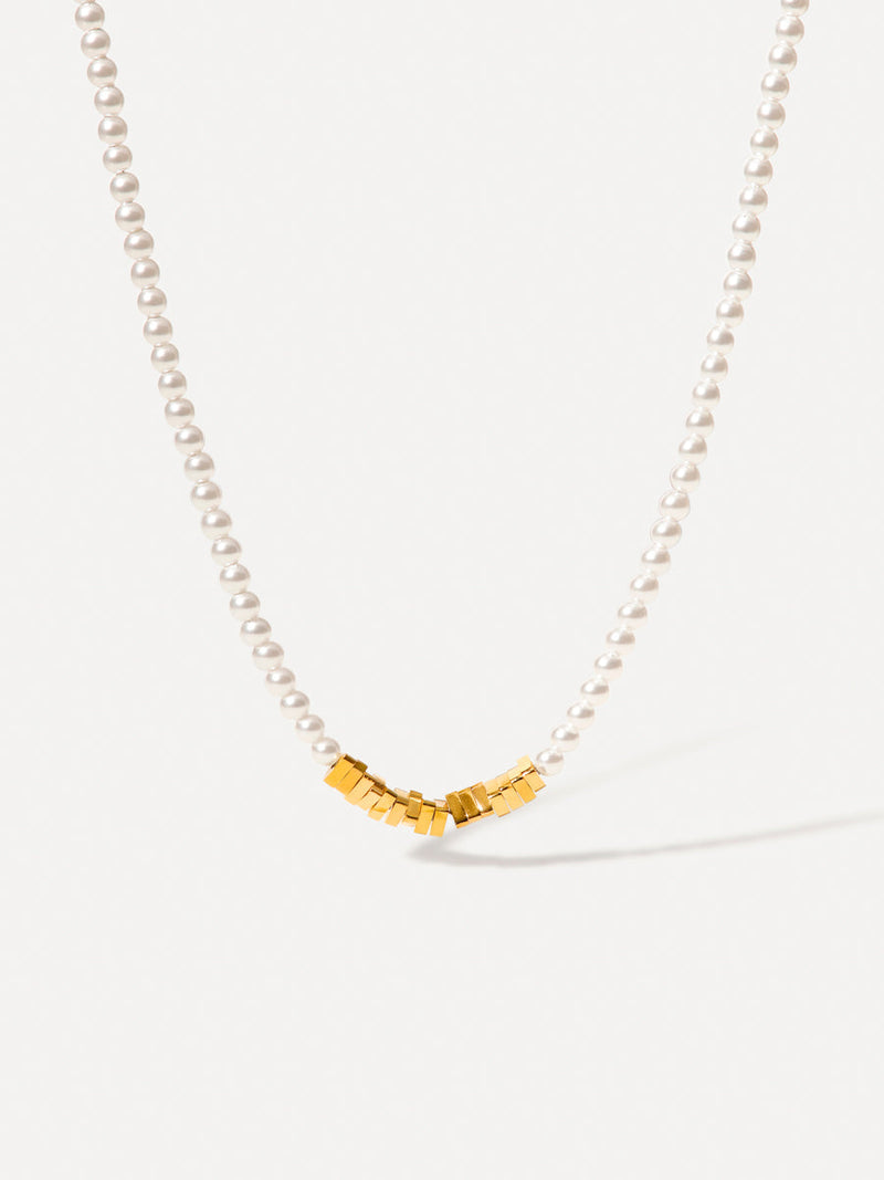 Collar de Perlas Irregulares de Alma Sotelo — Dorado