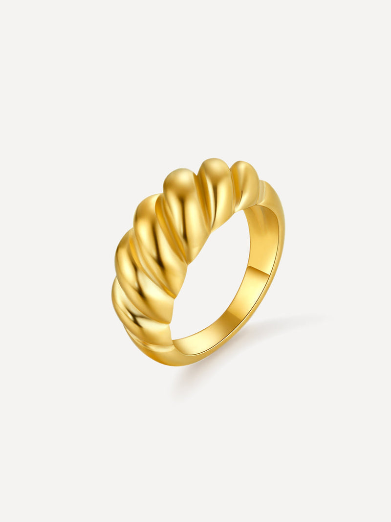 Anillo Doble Aro de Alma Sotelo — Dorado