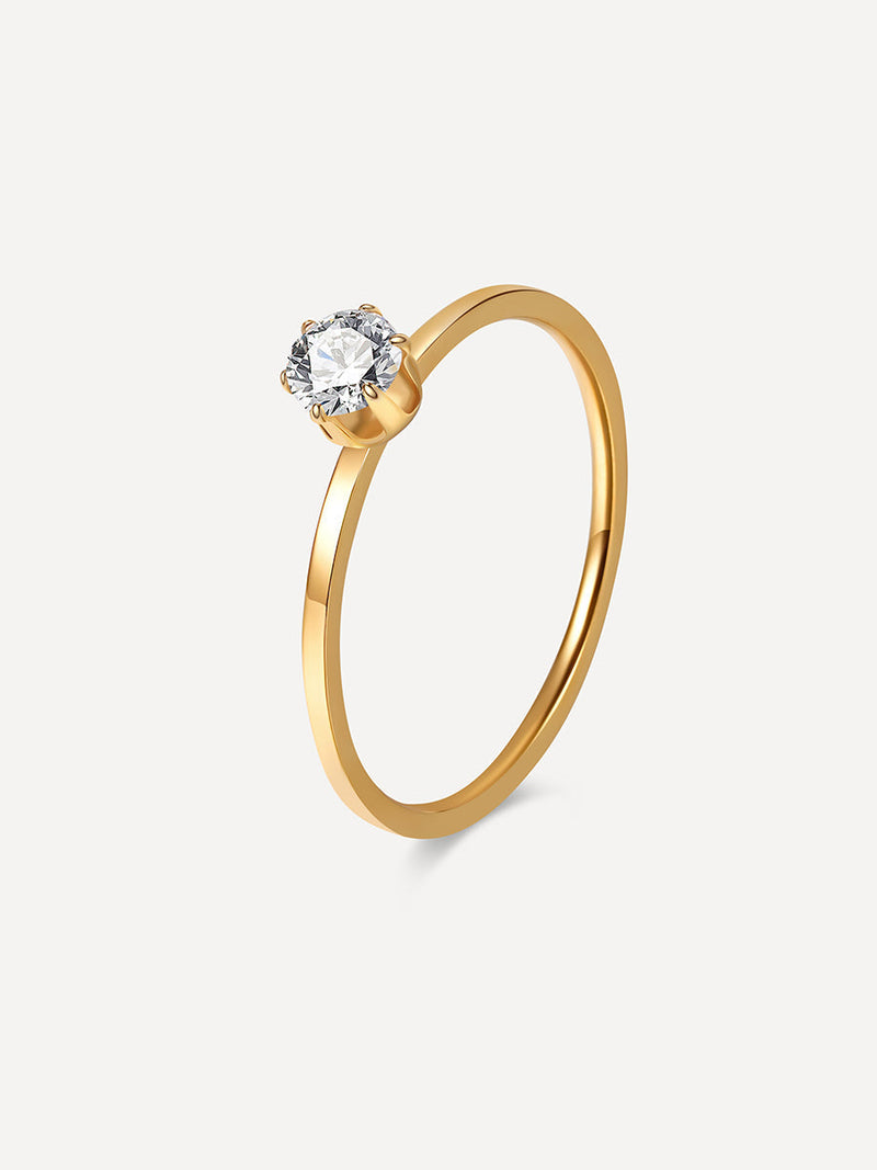 Anillo Brillante de Alma Sotelo — Dorado