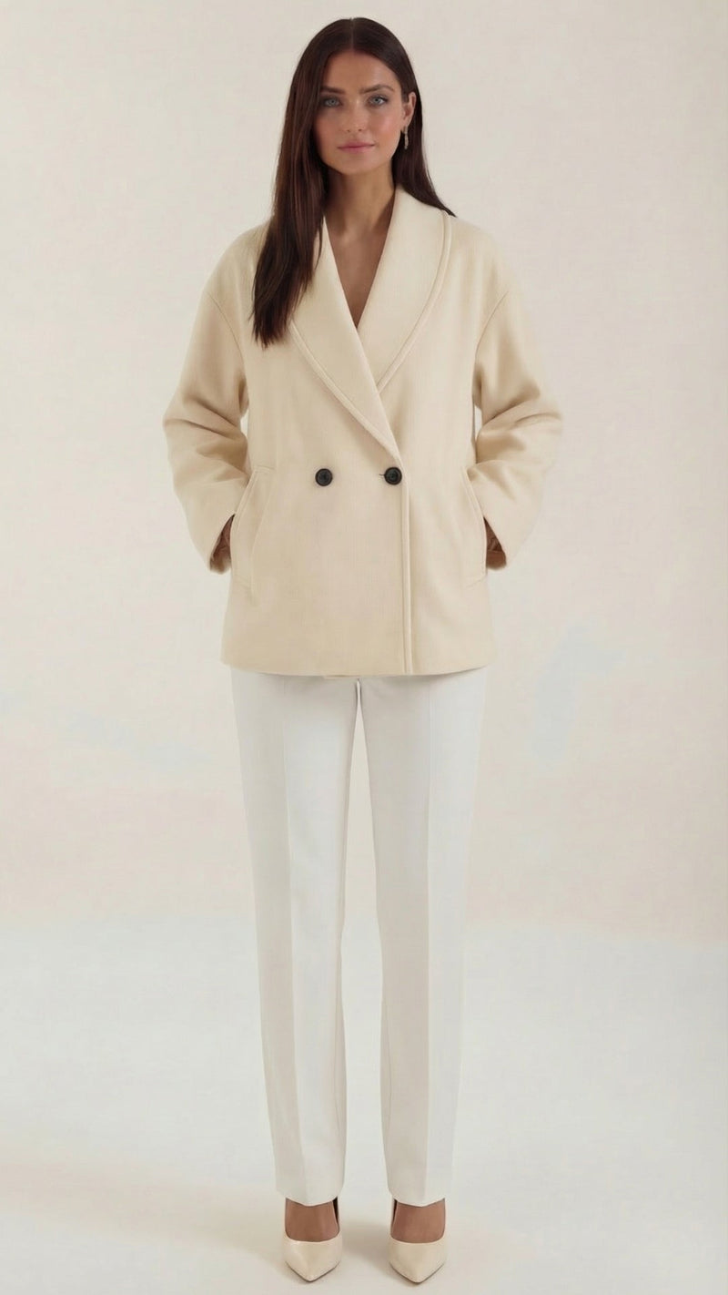 Abrigo Oversize Carolyn de Alma Sotelo — Crudo
