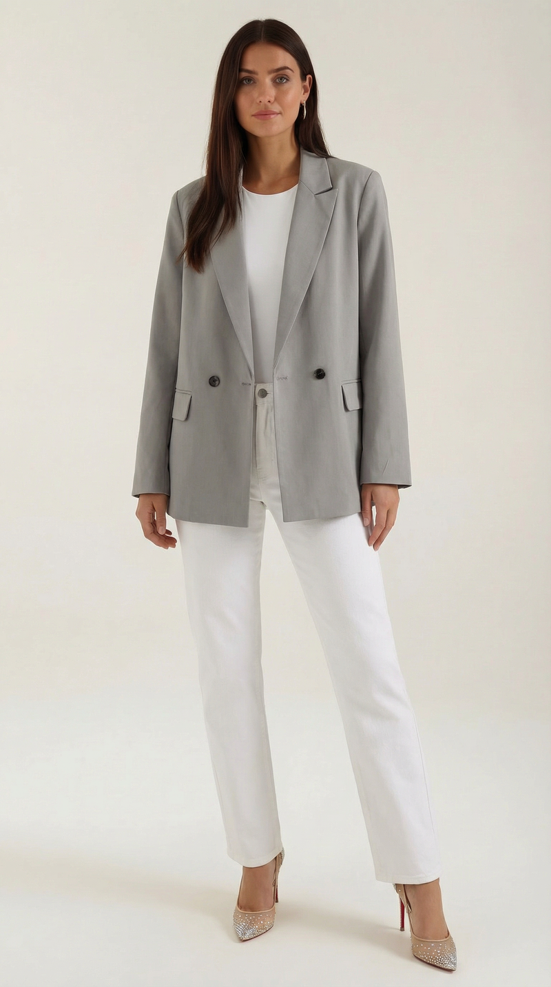 Blazer Estructurado Felicity de Alma Sotelo — Gris