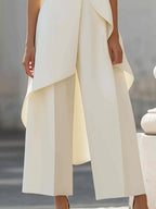Victoria conjunto de top con caída y pantalón ancho