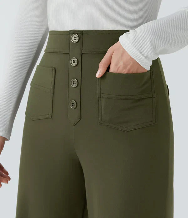 Jade | Pantalones elásticos de cintura alta