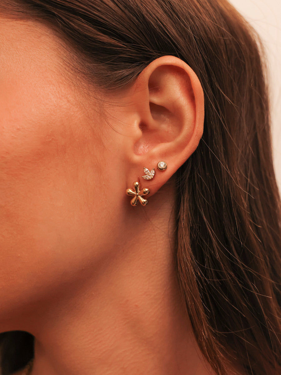 Pendientes Hoja Brillante de Alma Sotelo — foto 2