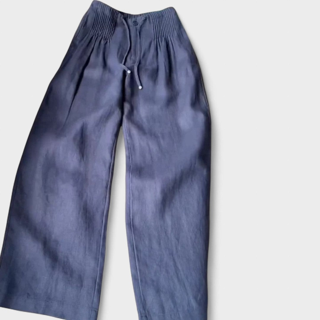 Ángeles | Pantalón amplio de algodón y lino