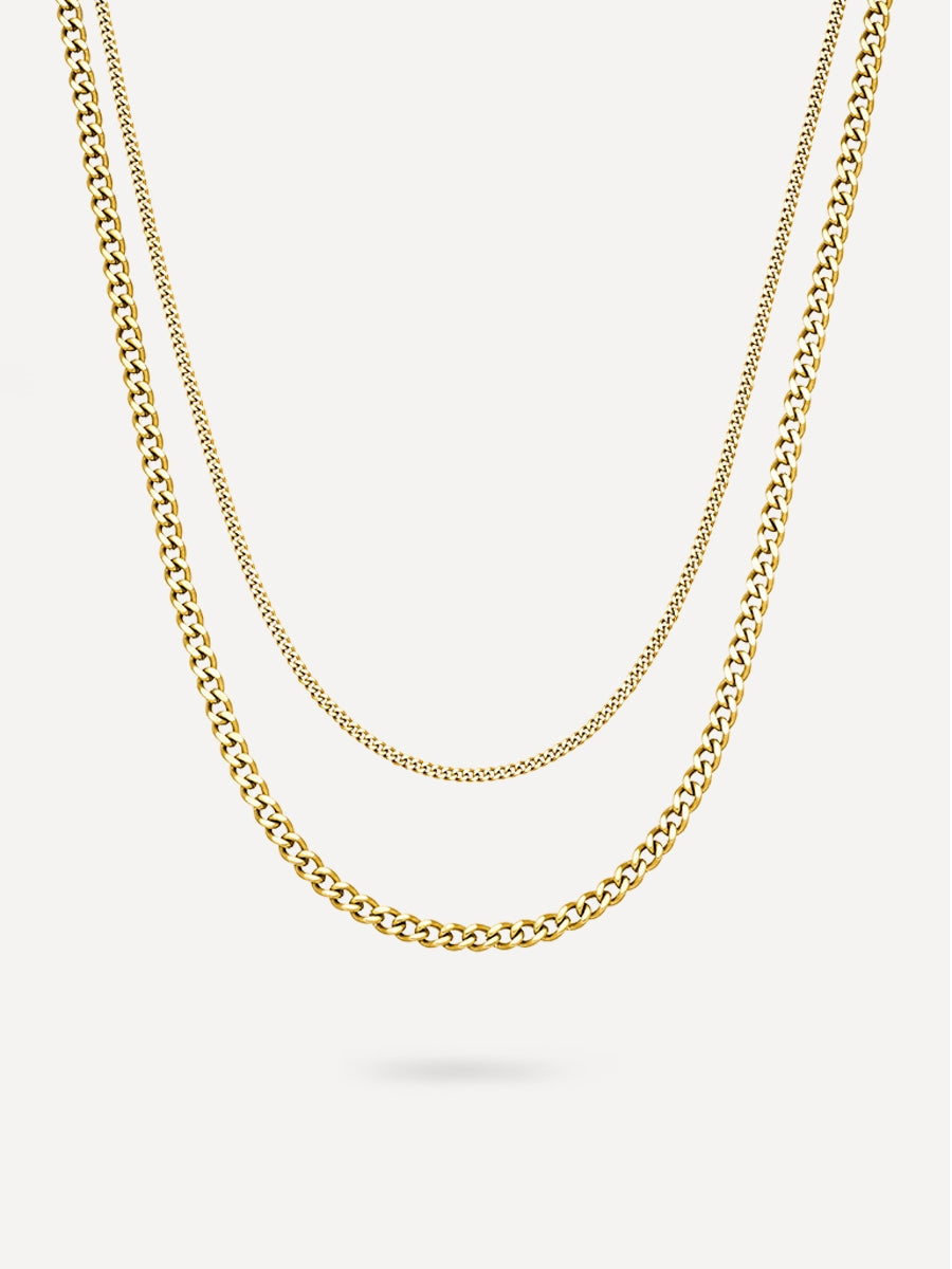Collar Doble Cadena de Alma Sotelo — Dorado