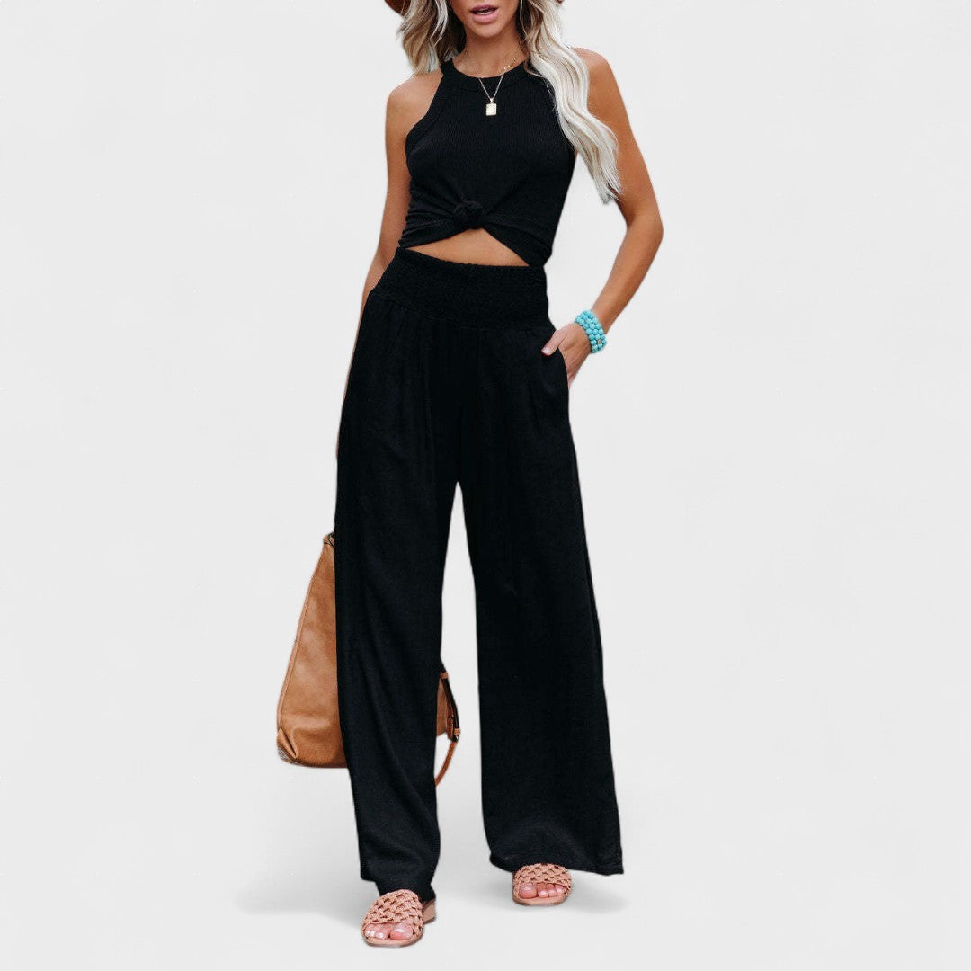 Susana | Pantalones Amplios de Algodón y Lino
