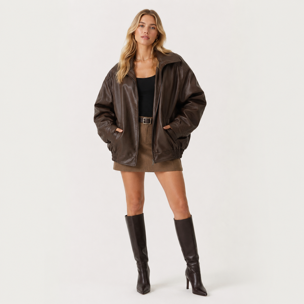 Chaqueta Biker Vittoria Efecto Piel de Alma Sotelo — foto 1 de 4