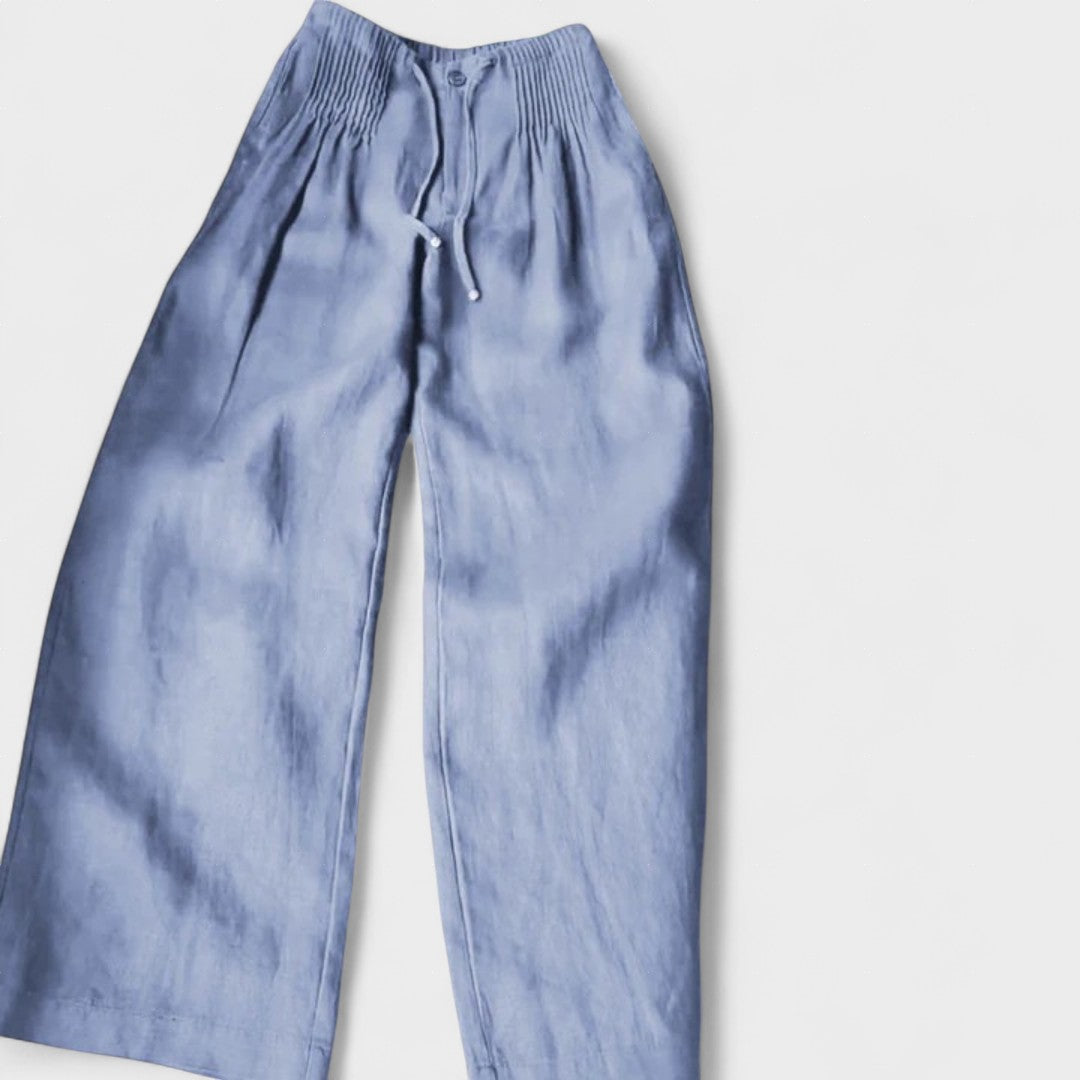 Ángeles | Pantalón amplio de algodón y lino