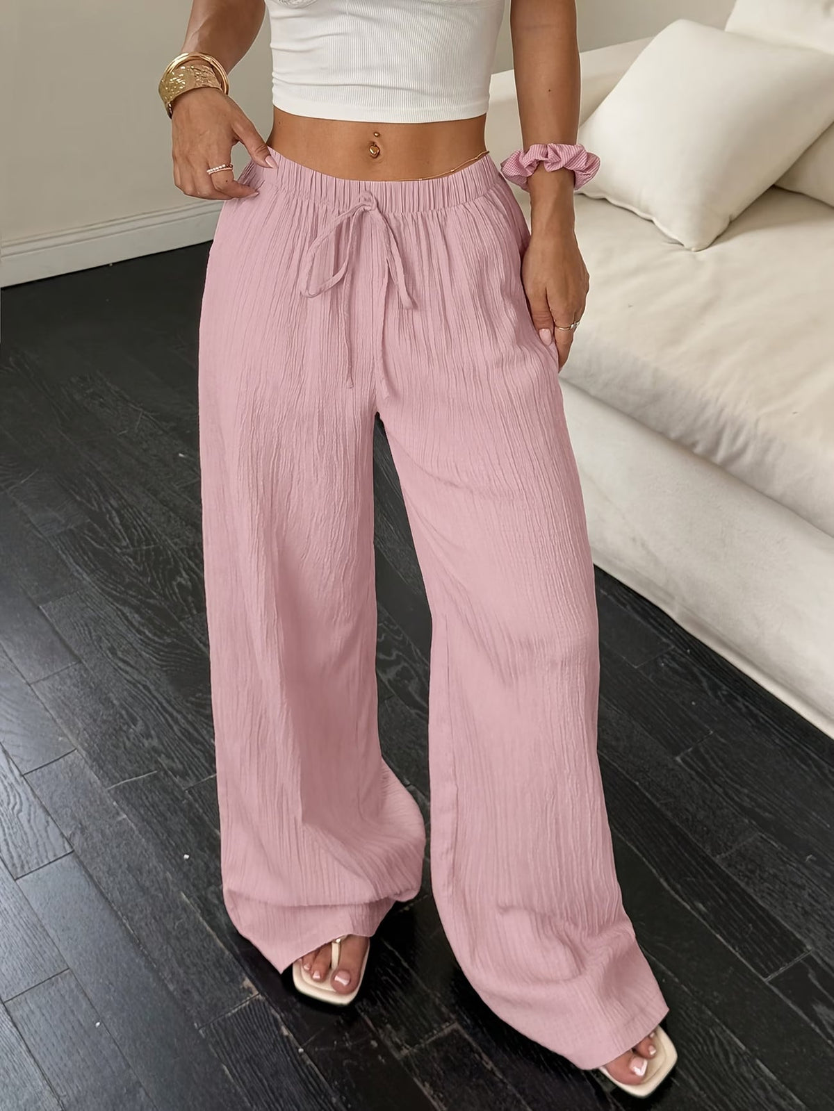 Valeria | Pantalón Fluido de Pierna Ancha
