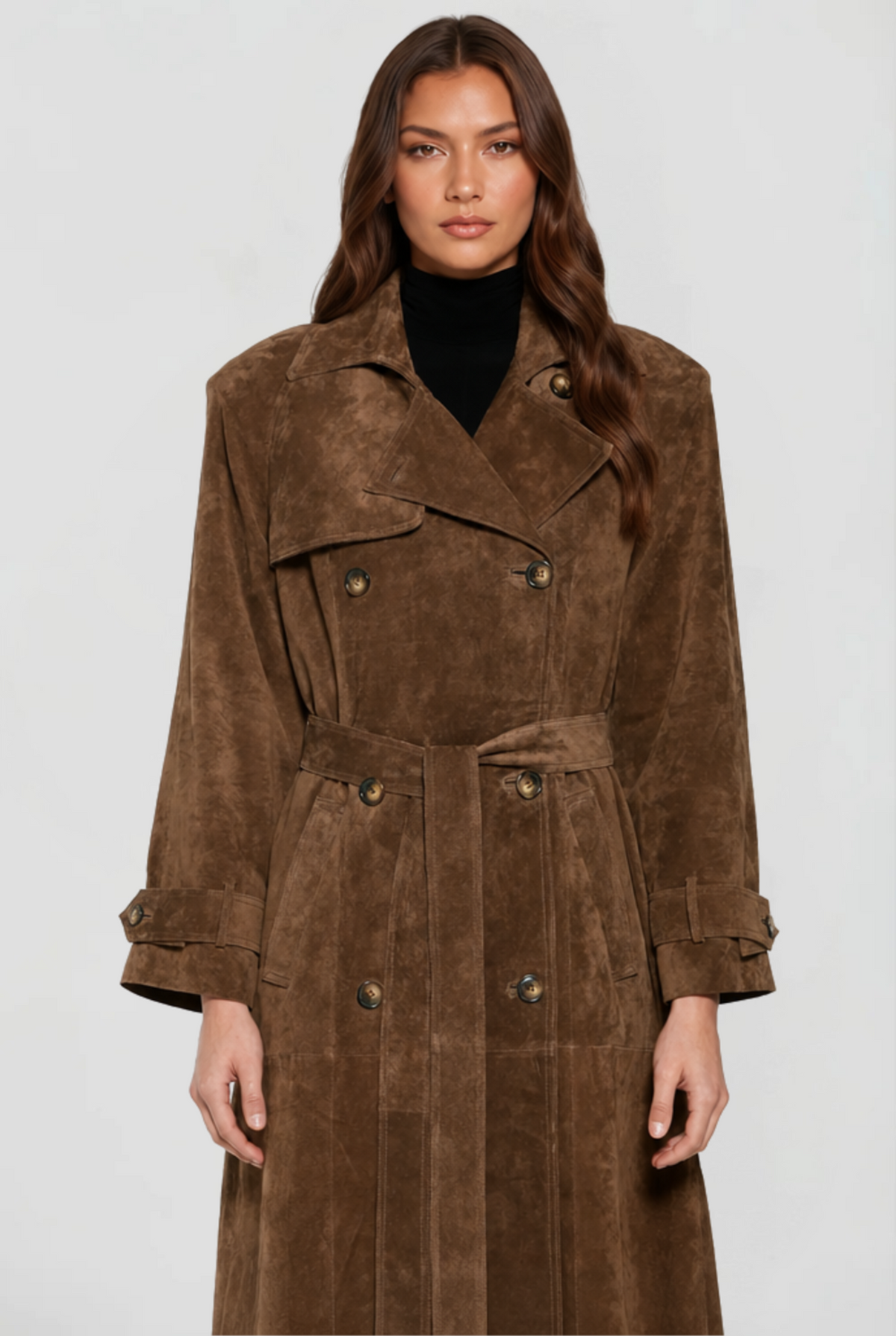 Trench Largo de Ante Hailey de Alma Sotelo — foto 2