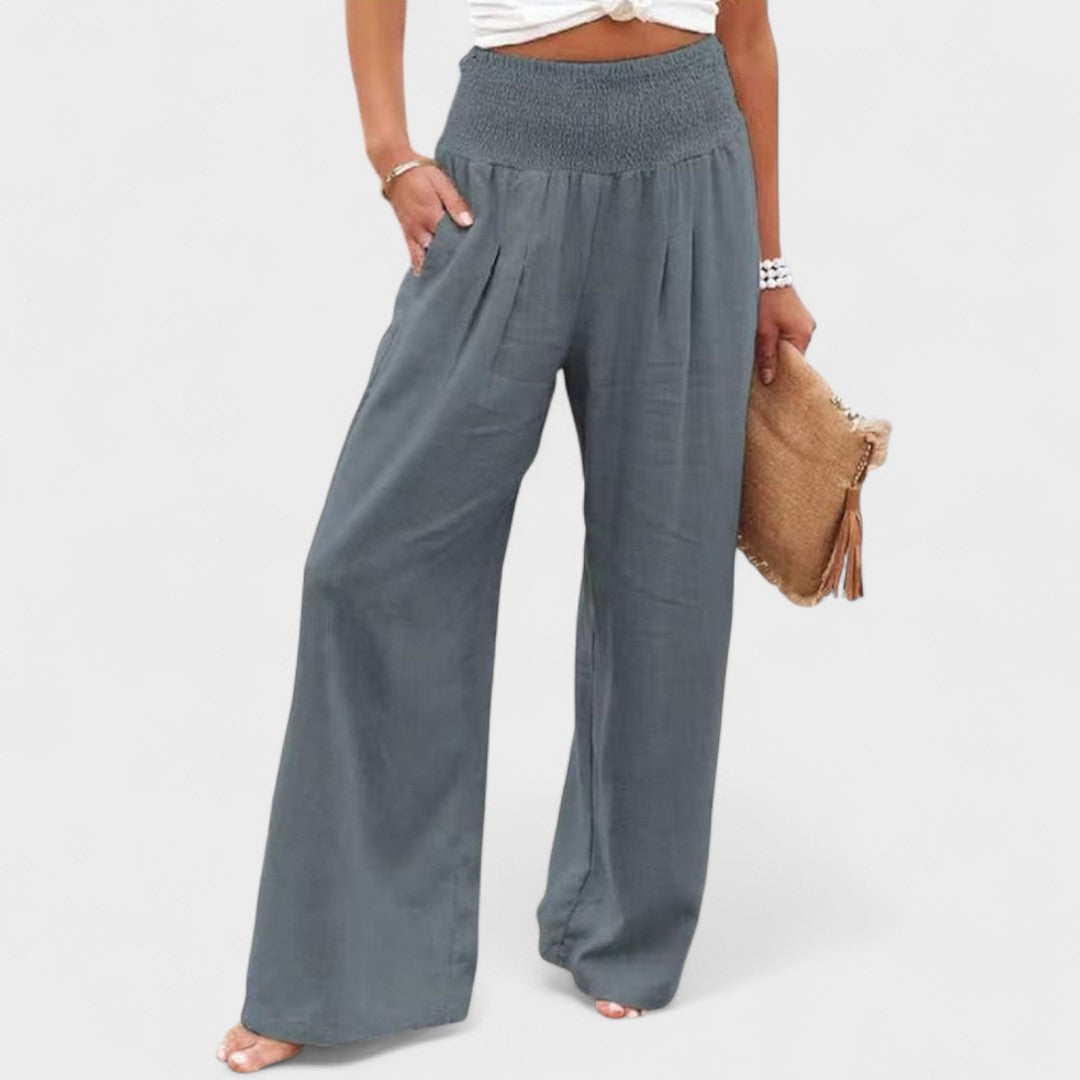 Susana | Pantalones Amplios de Algodón y Lino