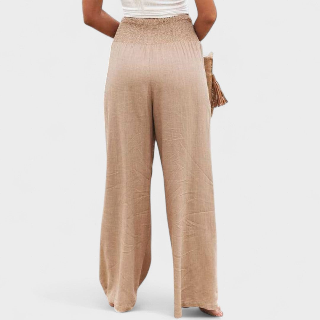 Susana | Pantalones Amplios de Algodón y Lino