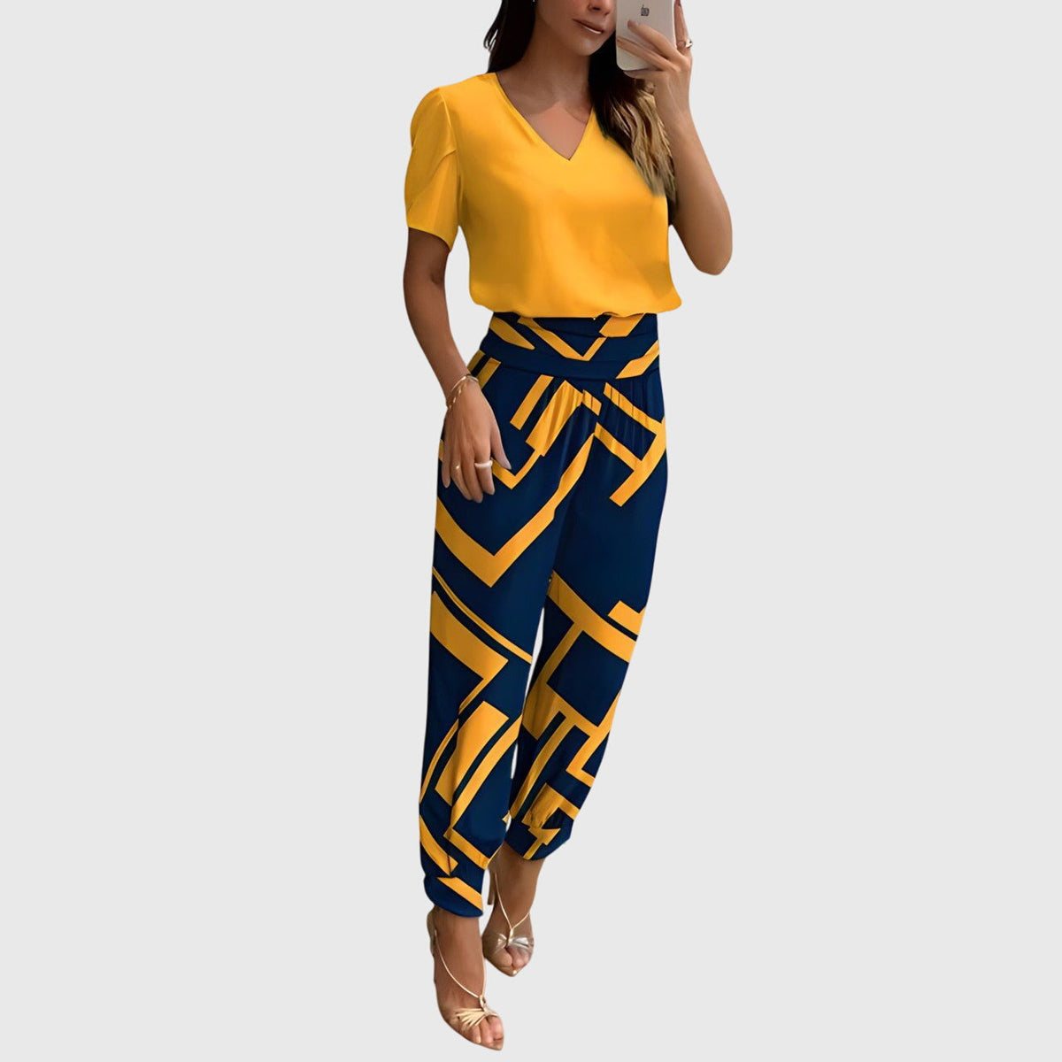Jennifer | Conjunto de Blusa y Pantalón de Tendencia