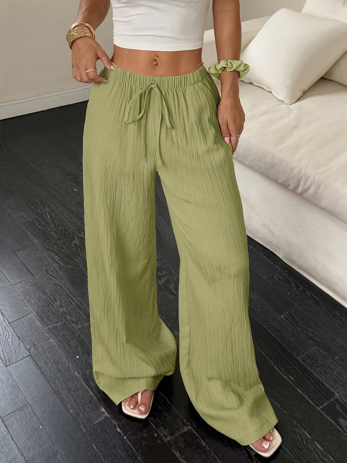 Valeria | Pantalón Fluido de Pierna Ancha
