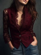 Teresa | Blazer con Mangas Semitransparentes