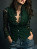 Teresa | Blazer con Mangas Semitransparentes
