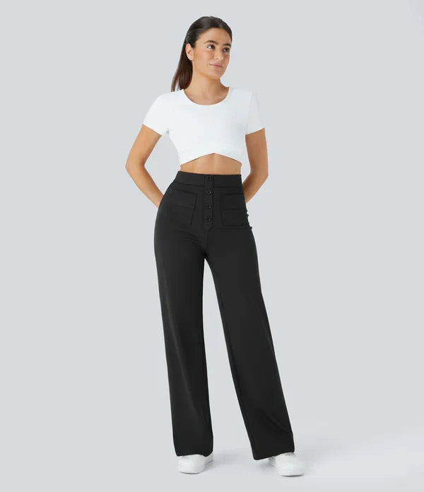 Jade | Pantalones elásticos de cintura alta