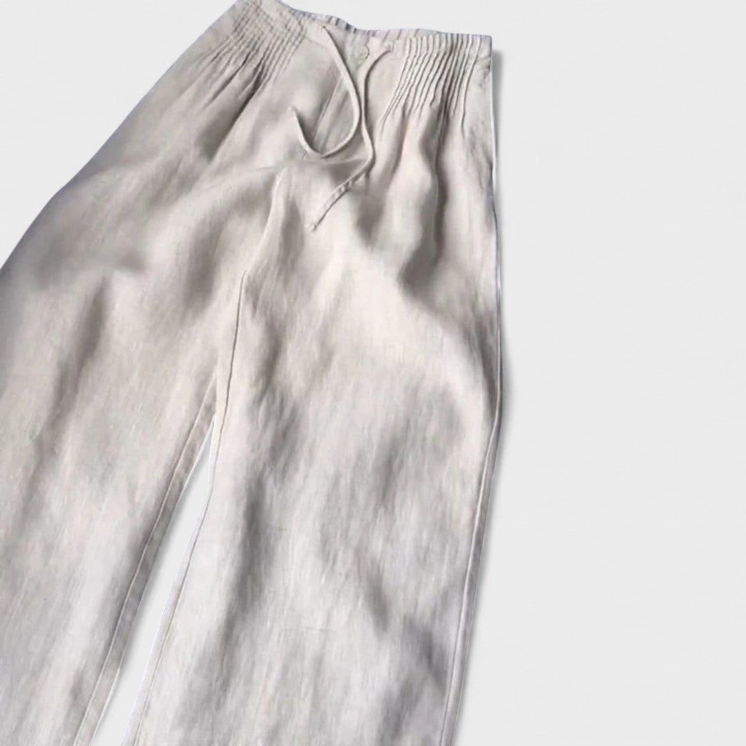 Ángeles | Pantalón amplio de algodón y lino