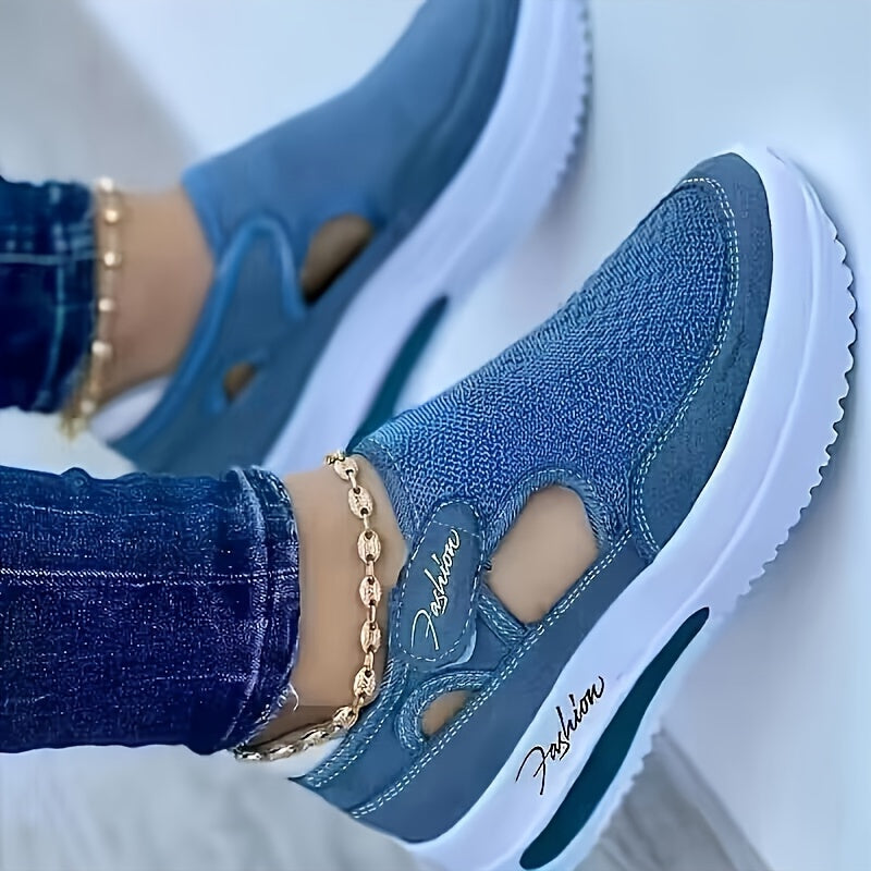 Zapatillas transpirables de fácil puesta con comodidad estable