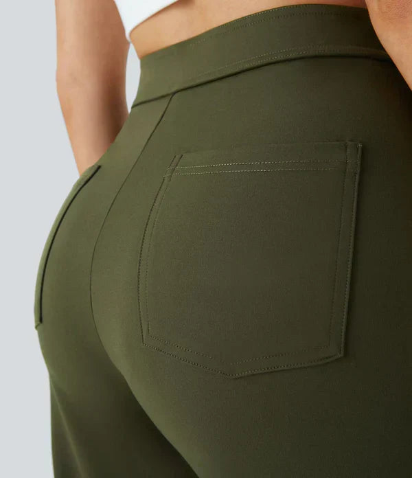 Jade | Pantalones elásticos de cintura alta