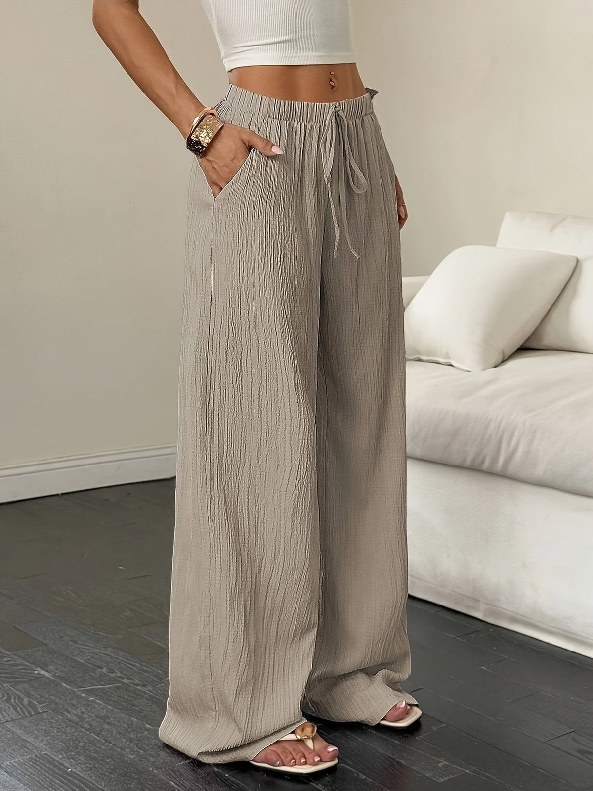 Valeria | Pantalón Fluido de Pierna Ancha
