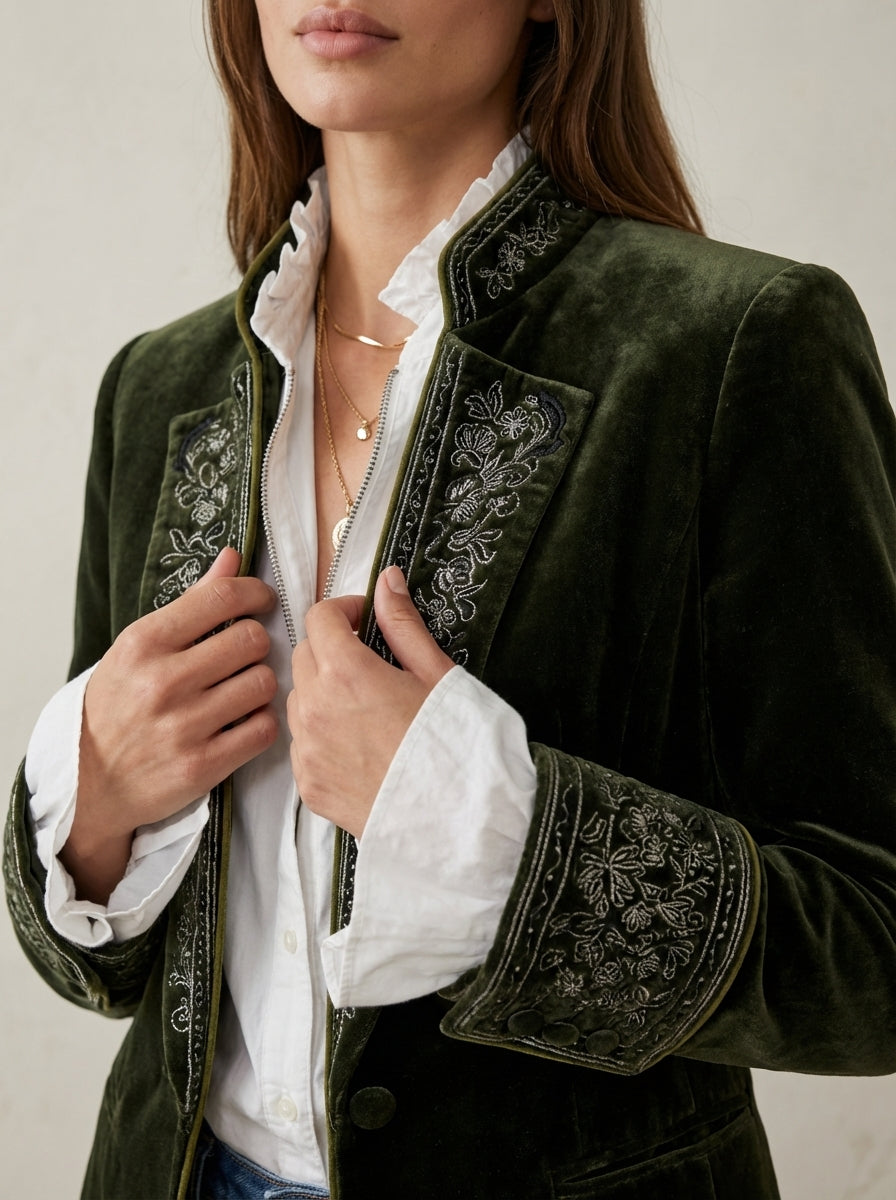 Nuria | Chaqueta Elegante de Terciopelo