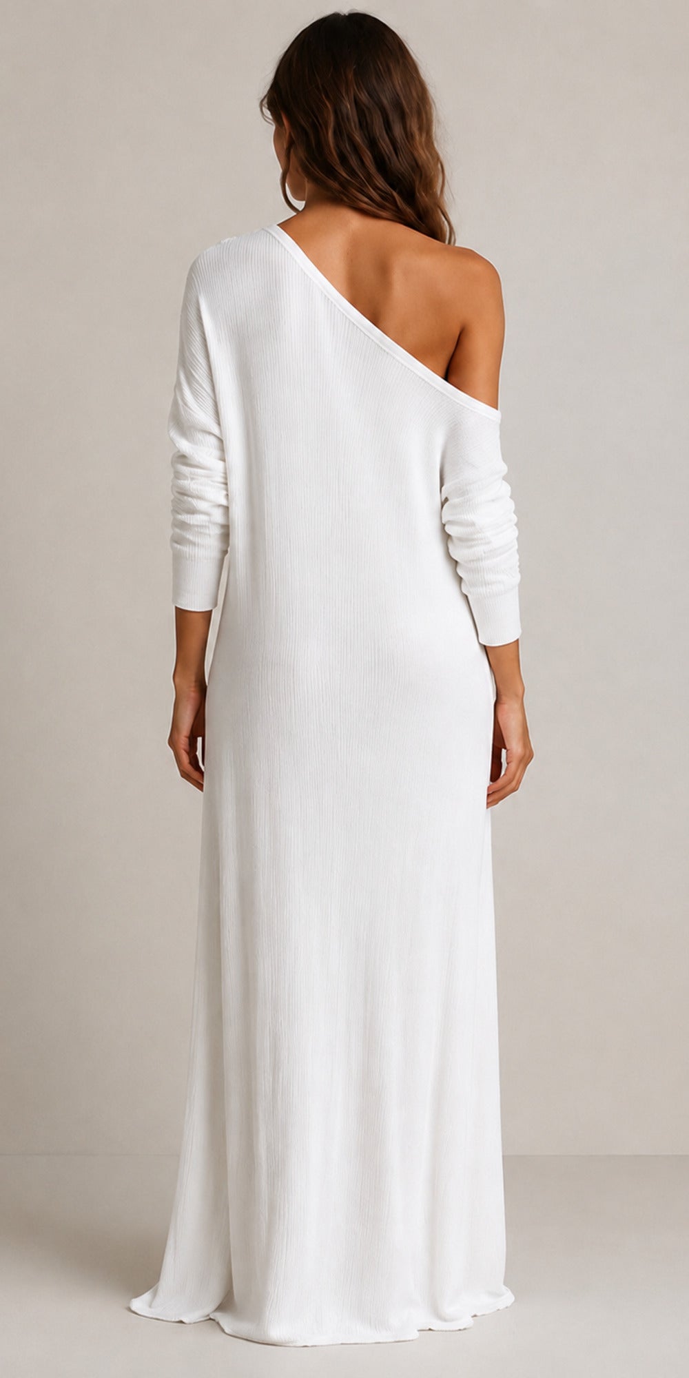 Vestido OLIVIA color Blanco Nieve, vista trasera