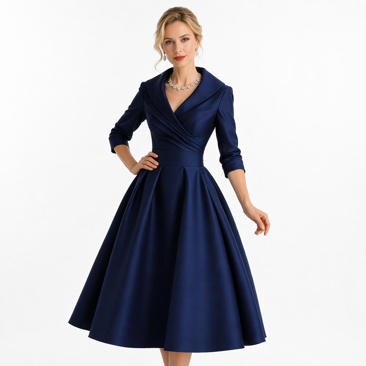 Vestido Midi Plisado Vuelo de Alma Sotelo — foto 1 de 5