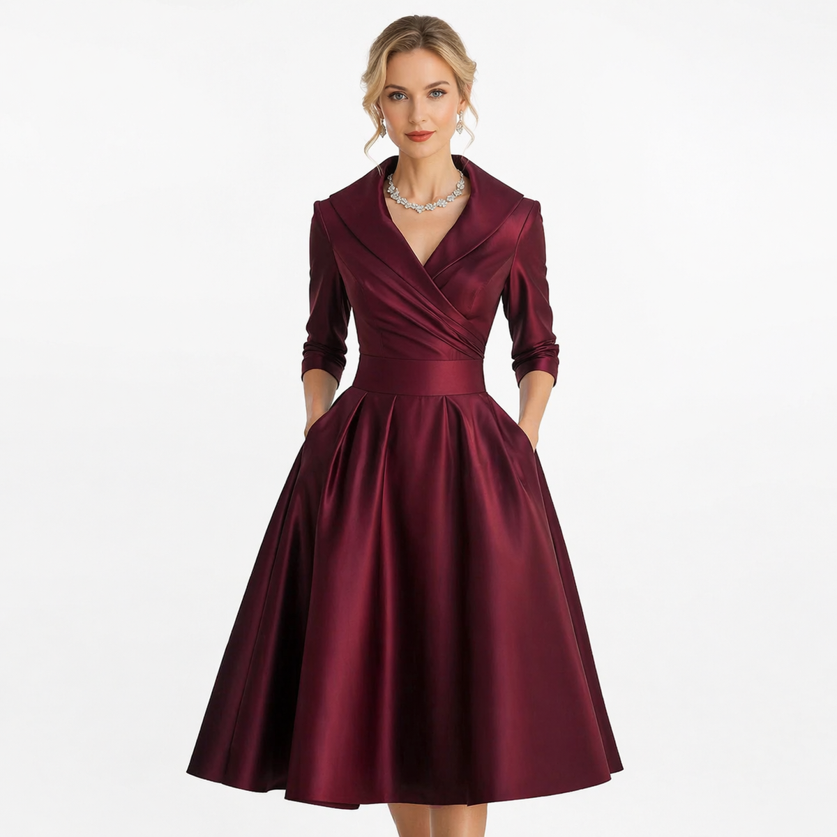 Vestido Midi Plisado Vuelo de Alma Sotelo — foto 2 de 5