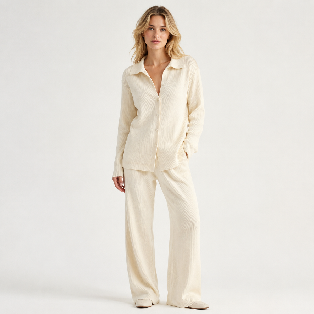 Conjunto de Punto Siena — Cárdigan y Pantalón de Alma Sotelo — foto 1 de 5