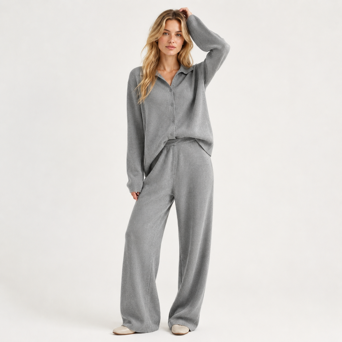 Conjunto de Punto Siena — Cárdigan y Pantalón de Alma Sotelo — foto 3 de 5