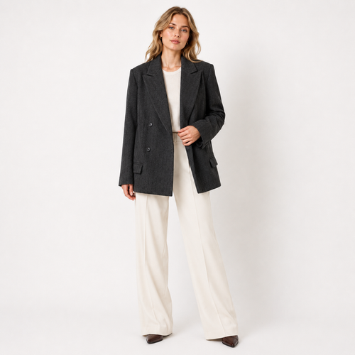 Blazer Doble Botonadura Mezcla Lana de Alma Sotelo — foto 2 de 2