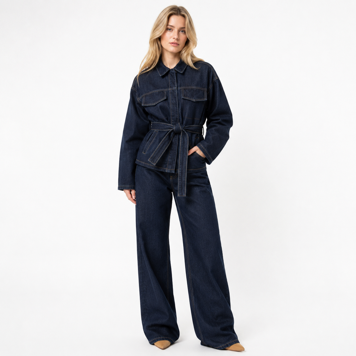Conjunto Denim Chaqueta y Vaquero de Alma Sotelo