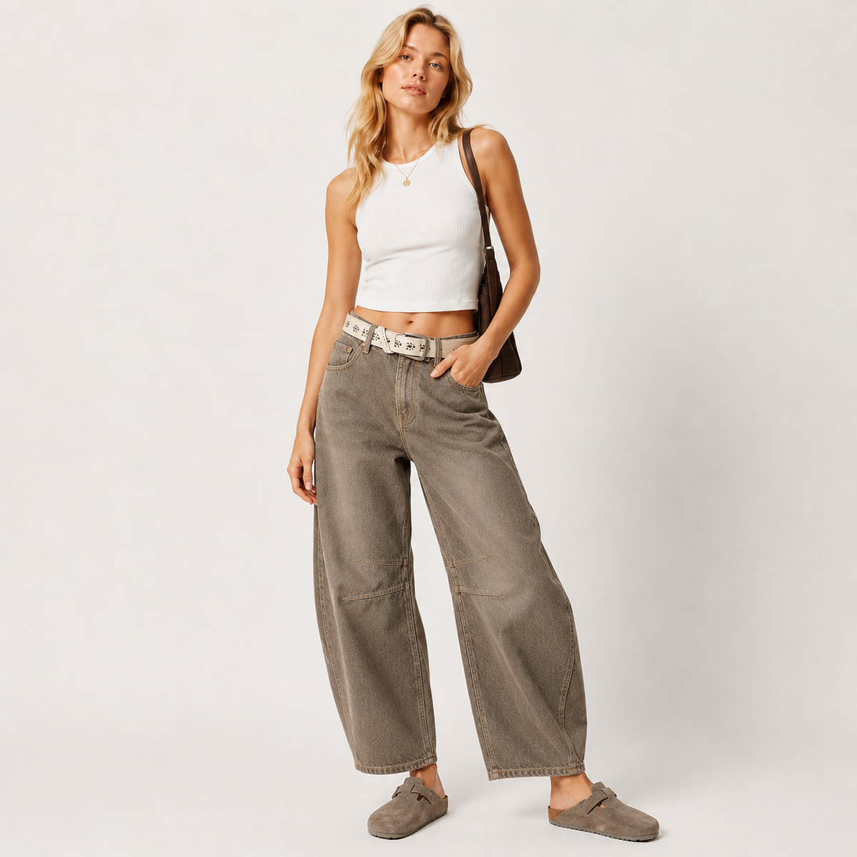 Vaquero Cropped Pierna Barril de Alma Sotelo — foto 6 de 6