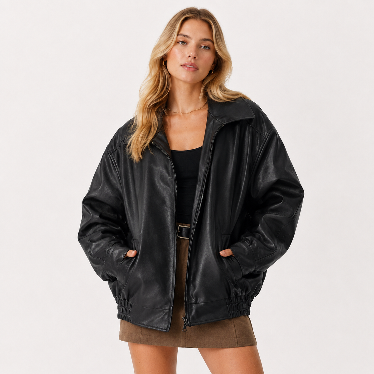 Chaqueta Biker Vittoria Efecto Piel de Alma Sotelo — foto 2 de 4