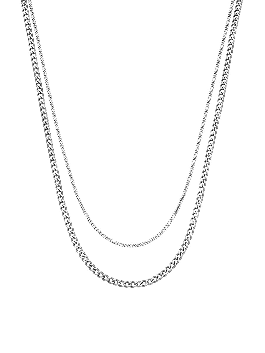 Collar Doble Cadena de Alma Sotelo — Plata