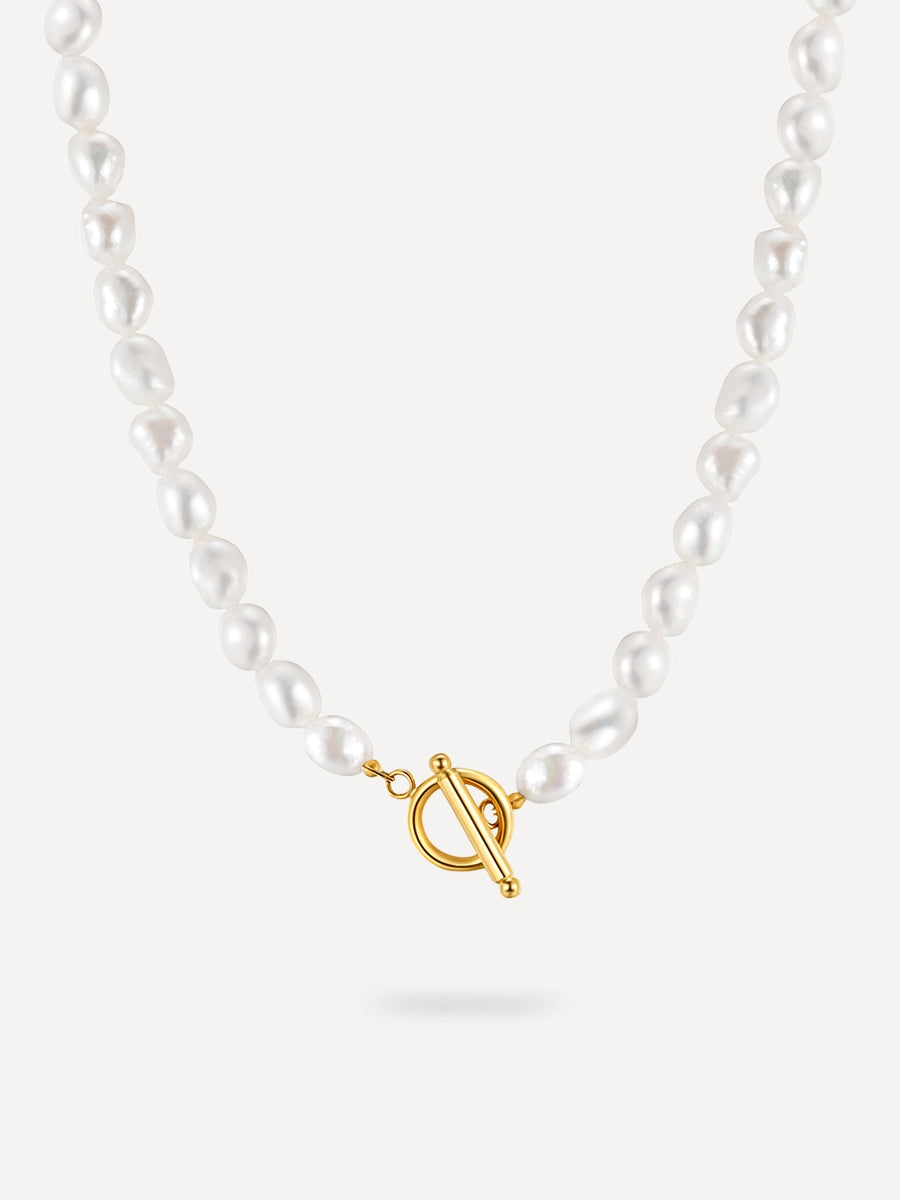 Collar de Perlas Clásico de Alma Sotelo — Dorado