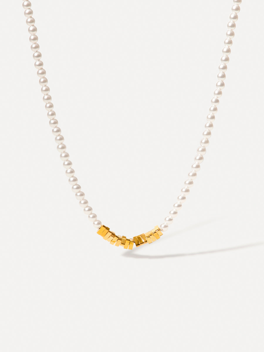 Collar de Perlas Irregulares de Alma Sotelo — Dorado