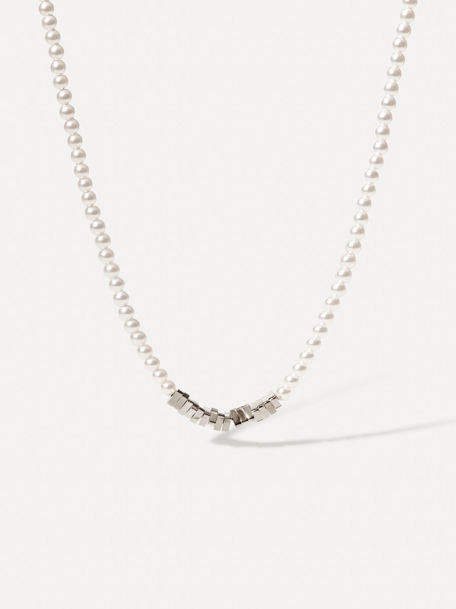 Collar de Perlas Irregulares de Alma Sotelo — Plata