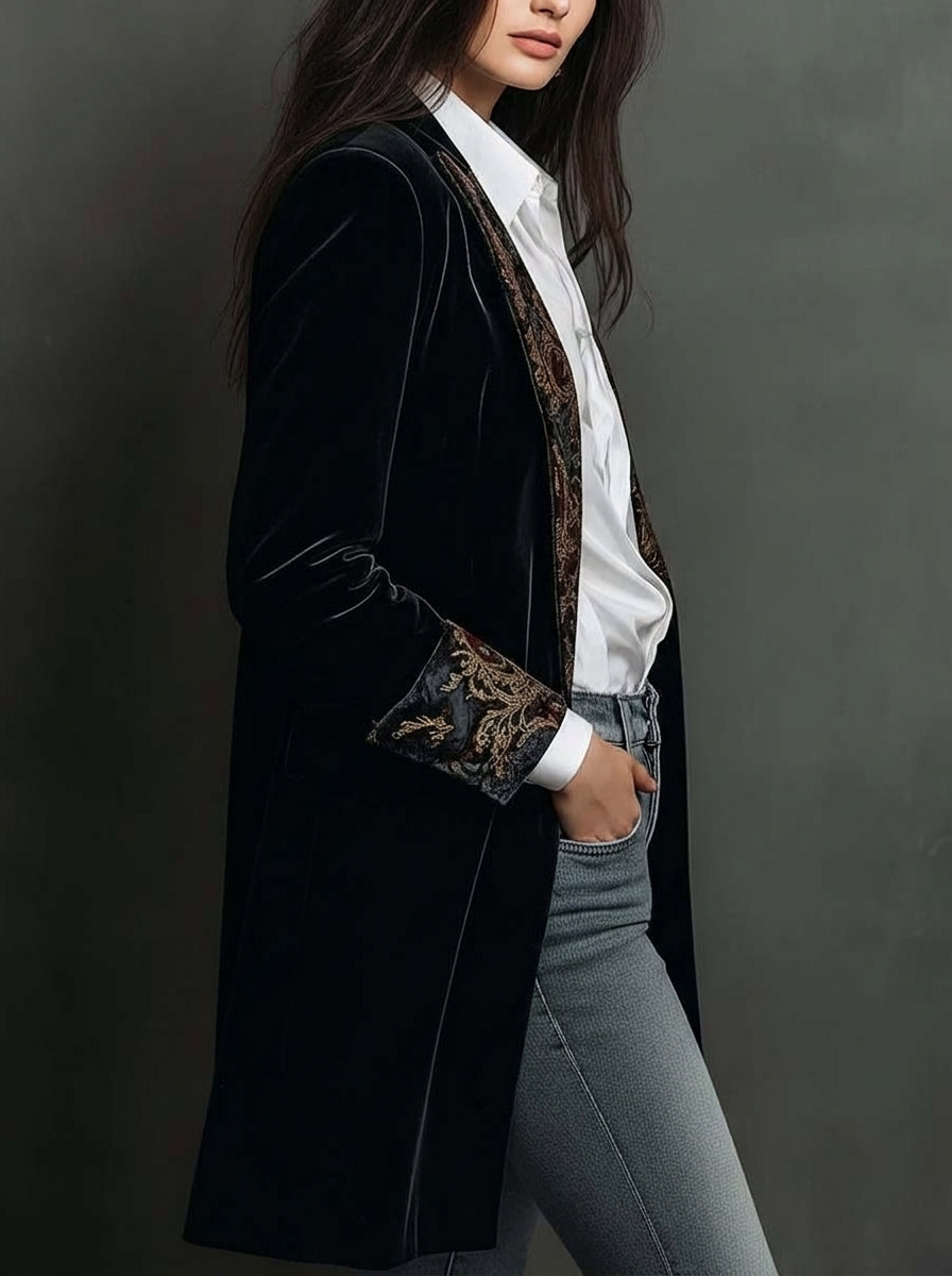 Marta | Blazer Entallado con Estampado Barroco