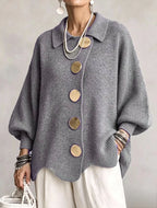 Pilar - Cárdigan oversize gris