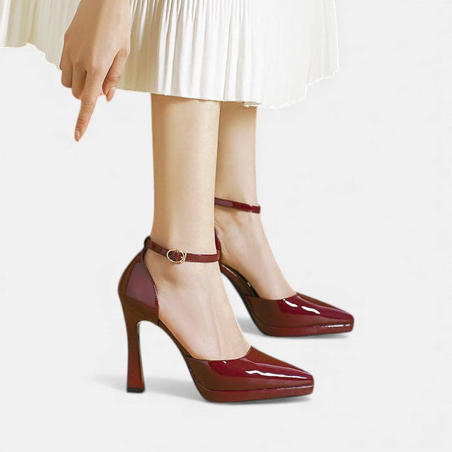 Evette Tacones de Cuero