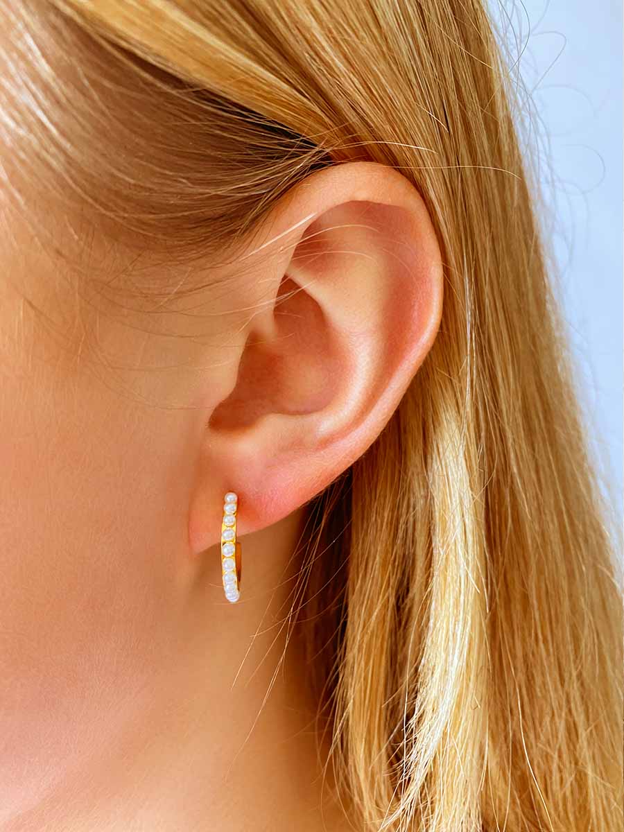 Pendientes Perla Minimal de Alma Sotelo — foto 3