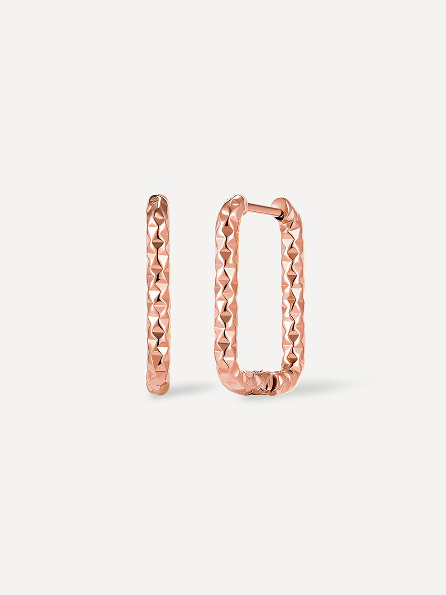 Pendientes Geométricos Dorados de Alma Sotelo — Oro Rosa