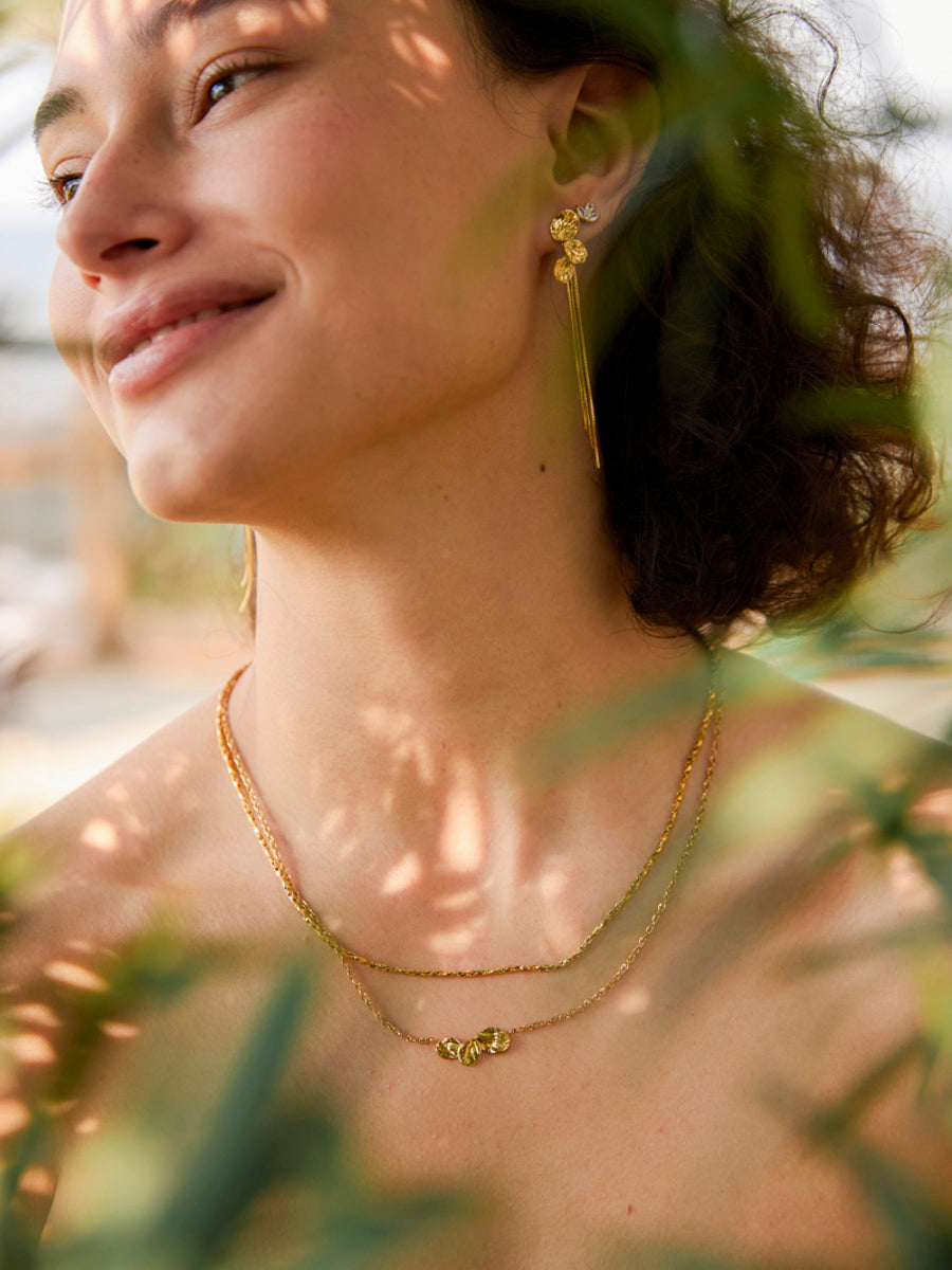 Pendientes Hoja Brillante de Alma Sotelo — foto 4